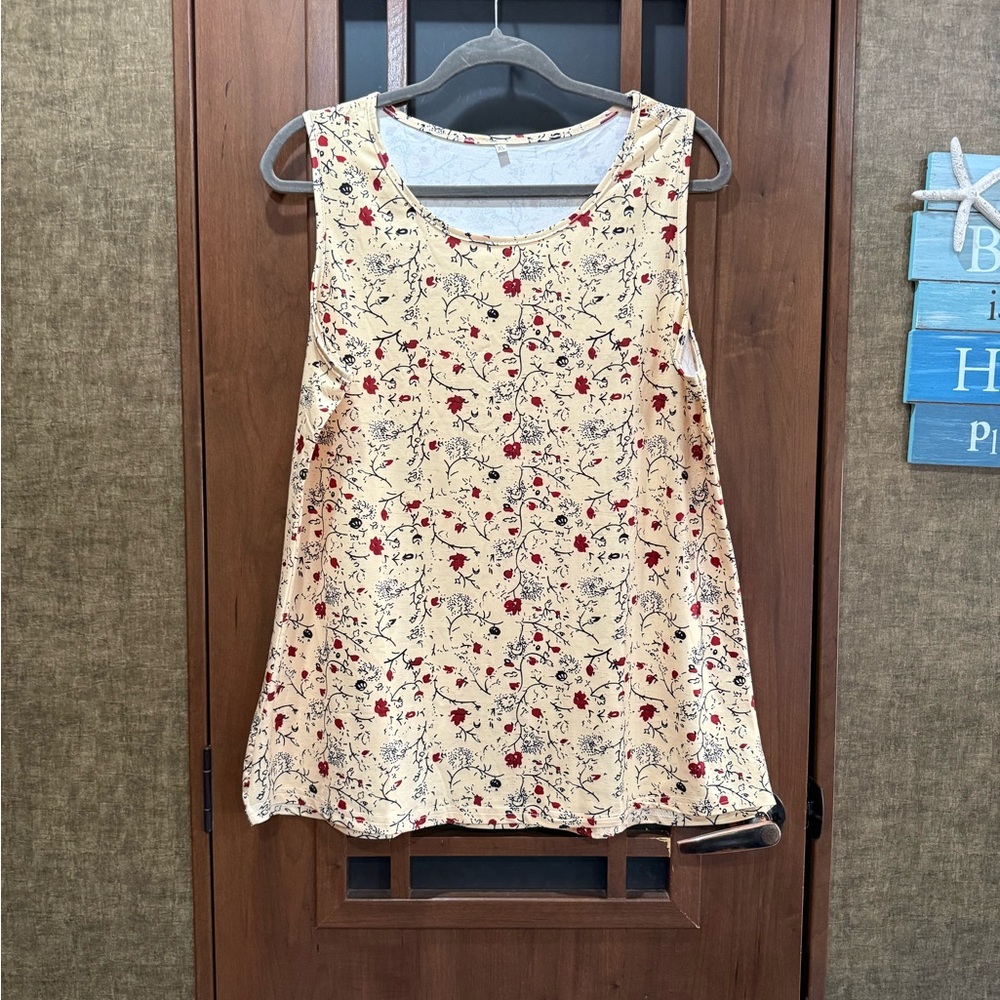 Floral Print Tank Top - XL - NWOT